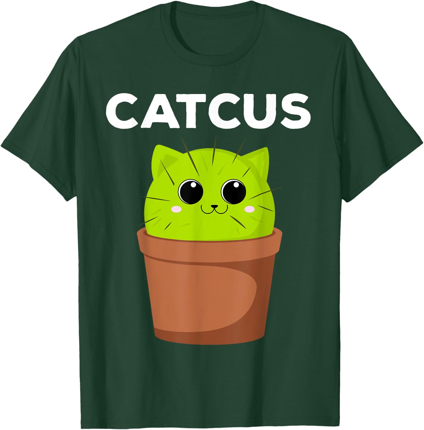 Catcus Funny Cat Pun Gift Cat Moms Cactus T-Shirt - T-Shirt | Forest