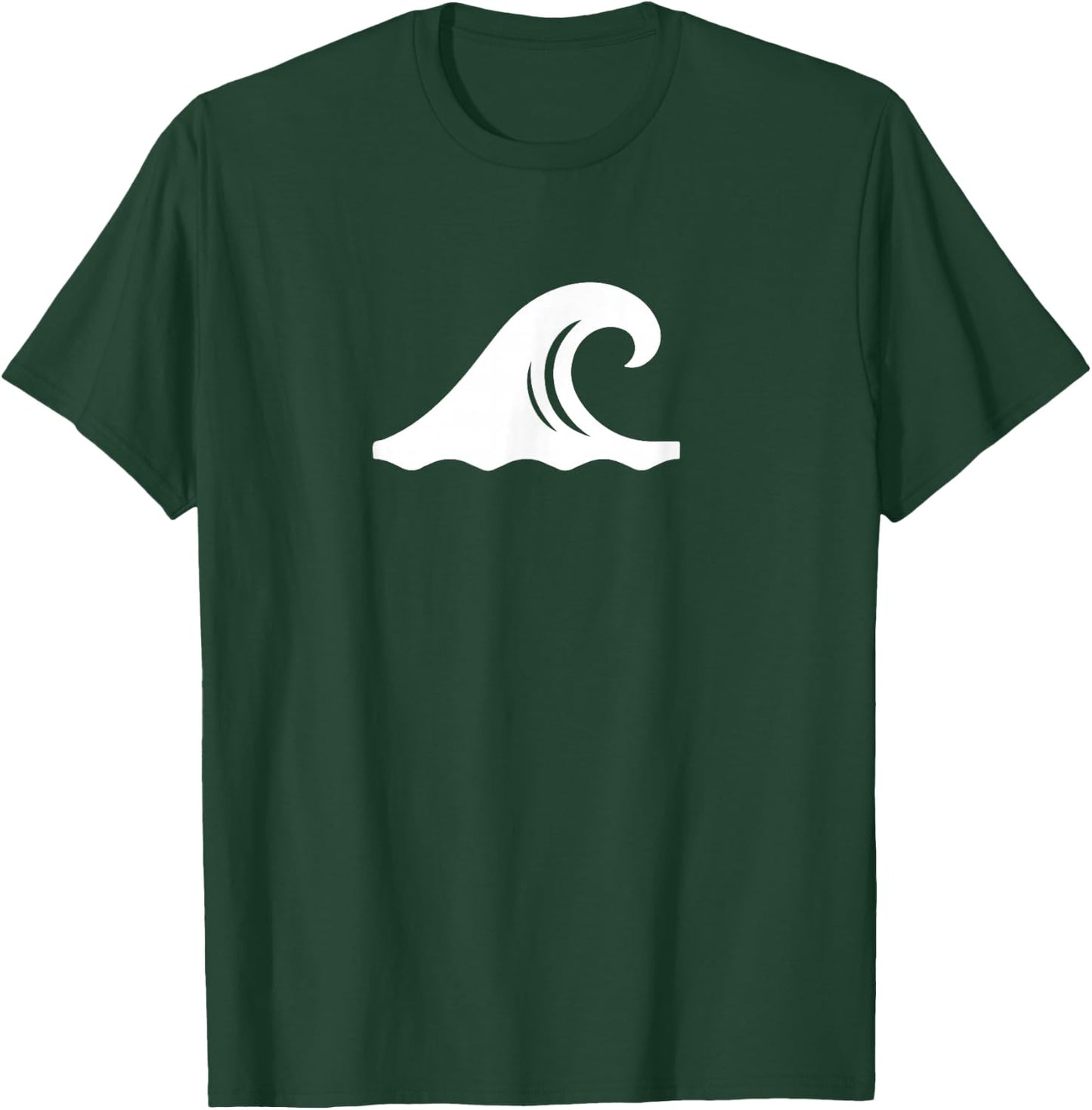 Cool Waves Symbol: Surfer / Surfing / Surf / Coastal Beach Men Women T-Shirt - T-Shirt | Forest