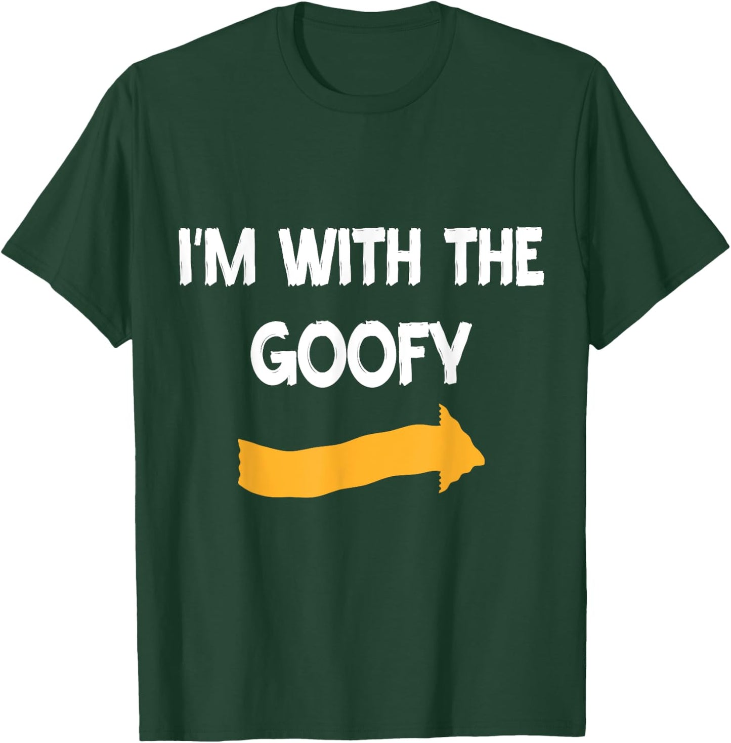 I'm With Goofy Halloween Costume Funny Couples Matching T-Shirt - T-Shirt | Forest