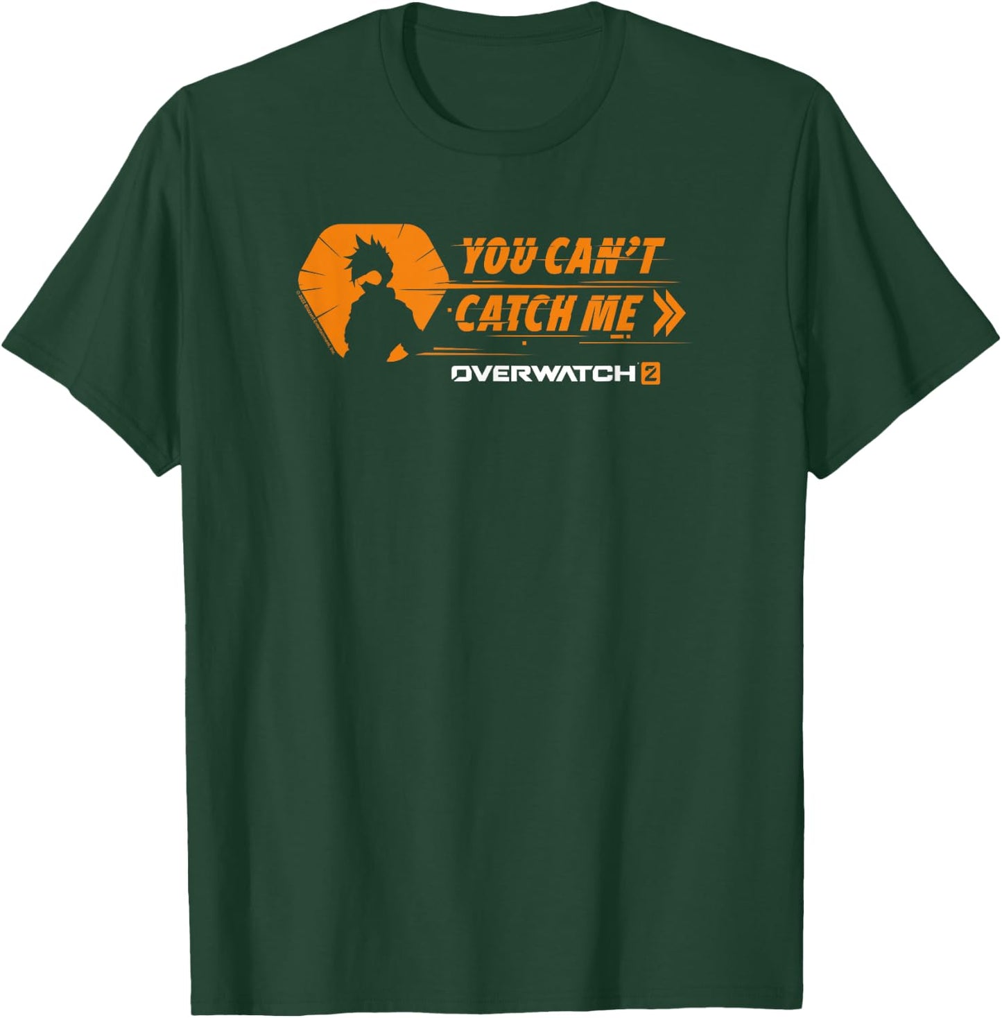 Overwatch 2 You Can't Catch Me Tracer Logo T-Shirt - T-Shirt | Forest