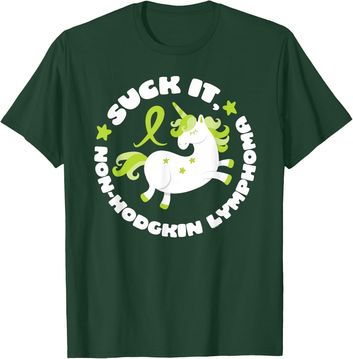 Suck It Non-Hodgkin Lymphoma Funny Quote with Unicorn T-Shirt - T-Shirt | Forest