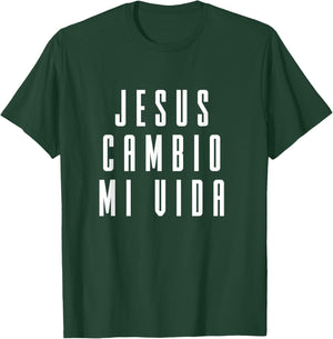 Jesus Cambio Mi Vida Spanish Christian T-Shirt - T-Shirt | Forest