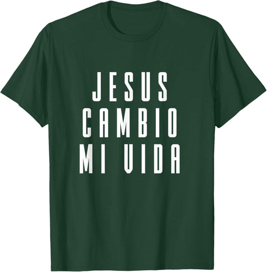 Jesus Cambio Mi Vida Spanish Christian T-Shirt - T-Shirt | Forest
