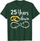 25 Years Down Forever To Go Couple 25th Wedding Anniversary T-Shirt - T-Shirt | Forest
