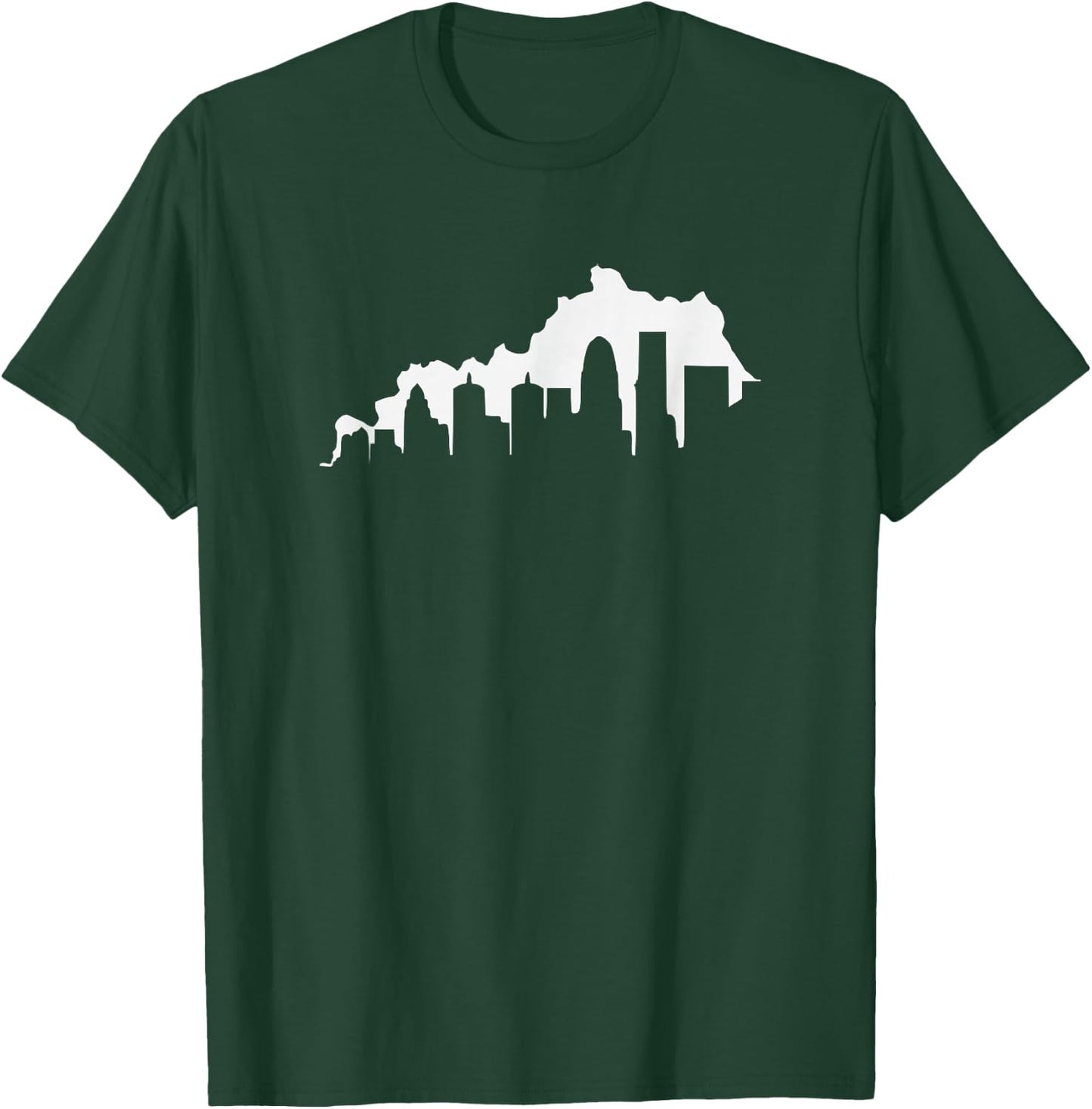 Louisville Kentucky Skyline KY State Pride Silhouette 502 T-Shirt - T-Shirt | Forest