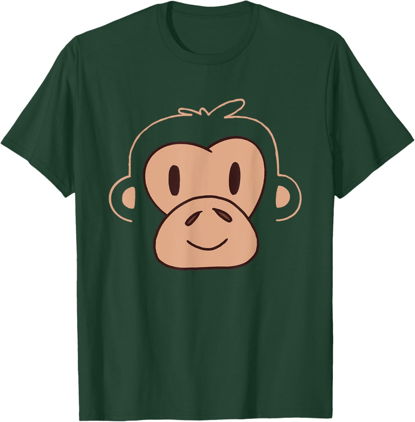 Kawaii Monkey Face T-Shirt - T-Shirt | Forest