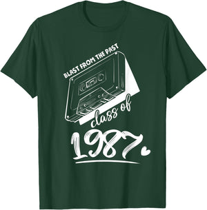 Reunion Class of 1987 School Graduation Blast From The Past T-Shirt - T-Shirt | Forest