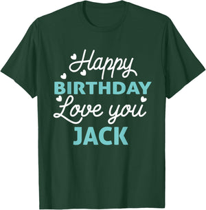 Jack Birthday Shirt Happy Birthday Jack Birthday Boy T-Shirt - T-Shirt | Forest