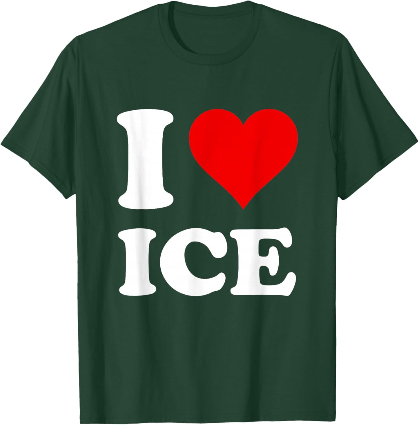 Red Heart I Love Ice T-Shirt - T-Shirt | Forest