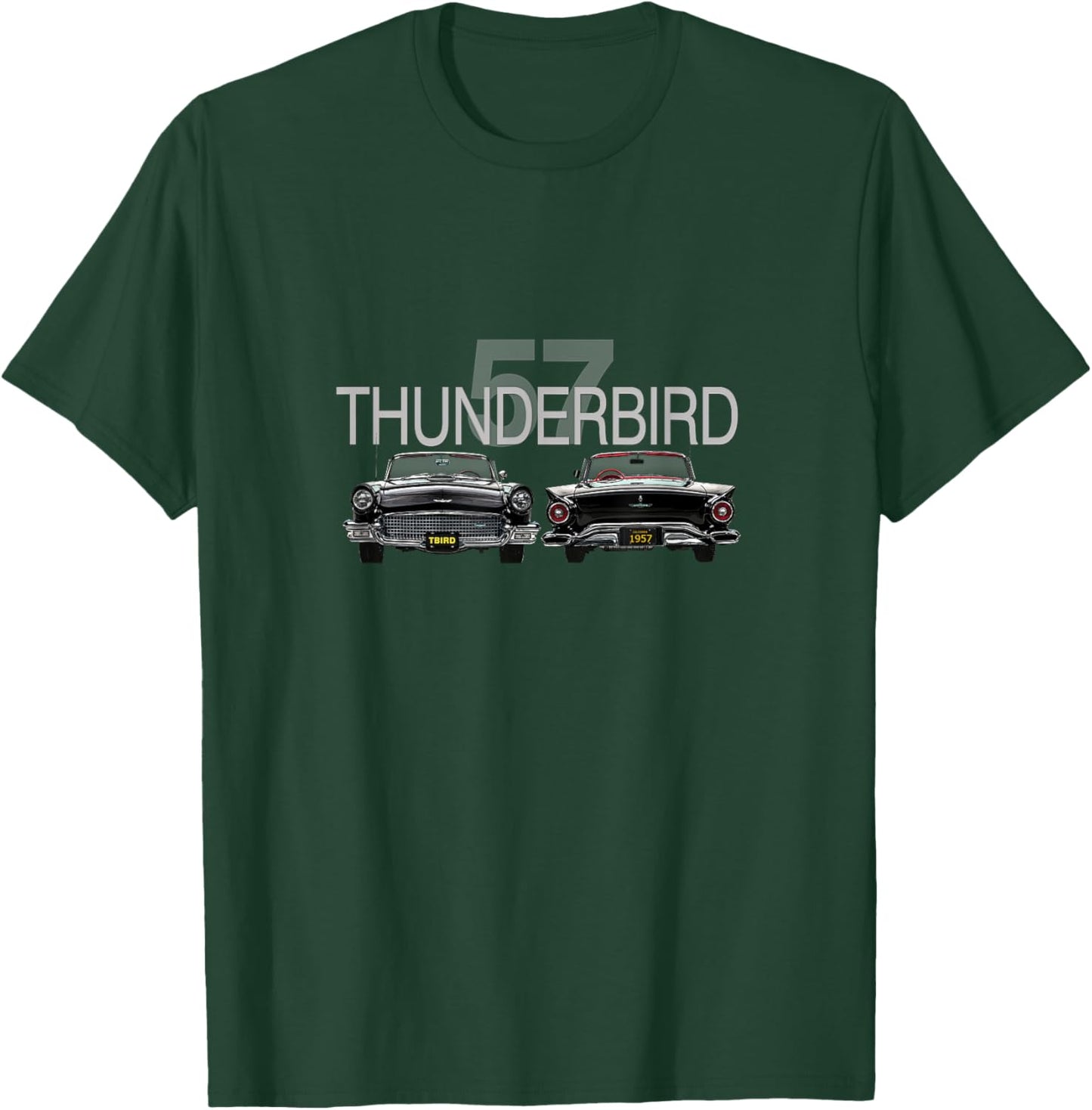 VINTAGE 1956 THUNDERBIRD, CLASSIC AMERICAN SPORTS CAR, 1950s T-Shirt - T-Shirt | Forest