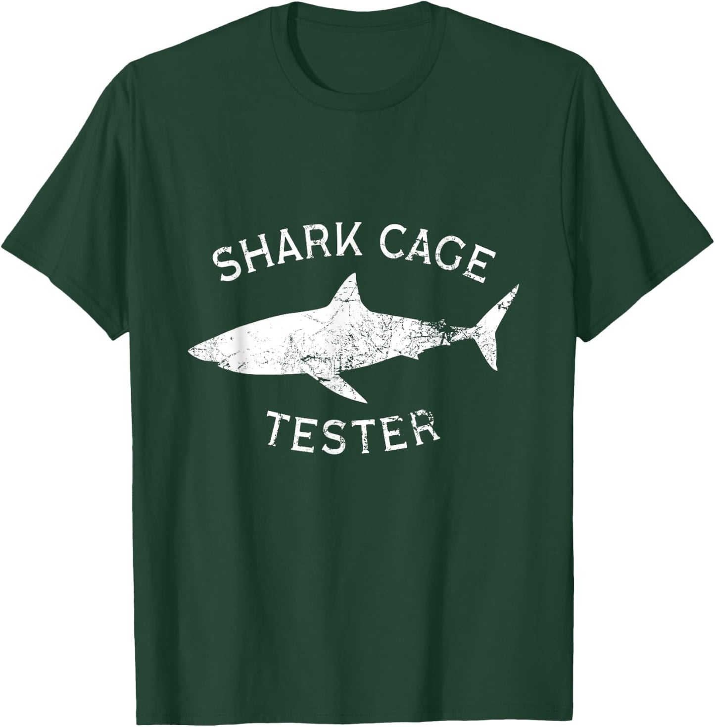 Funny Leg Amputee Shark Cage Tester Joke T-Shirt - T-Shirt | Forest