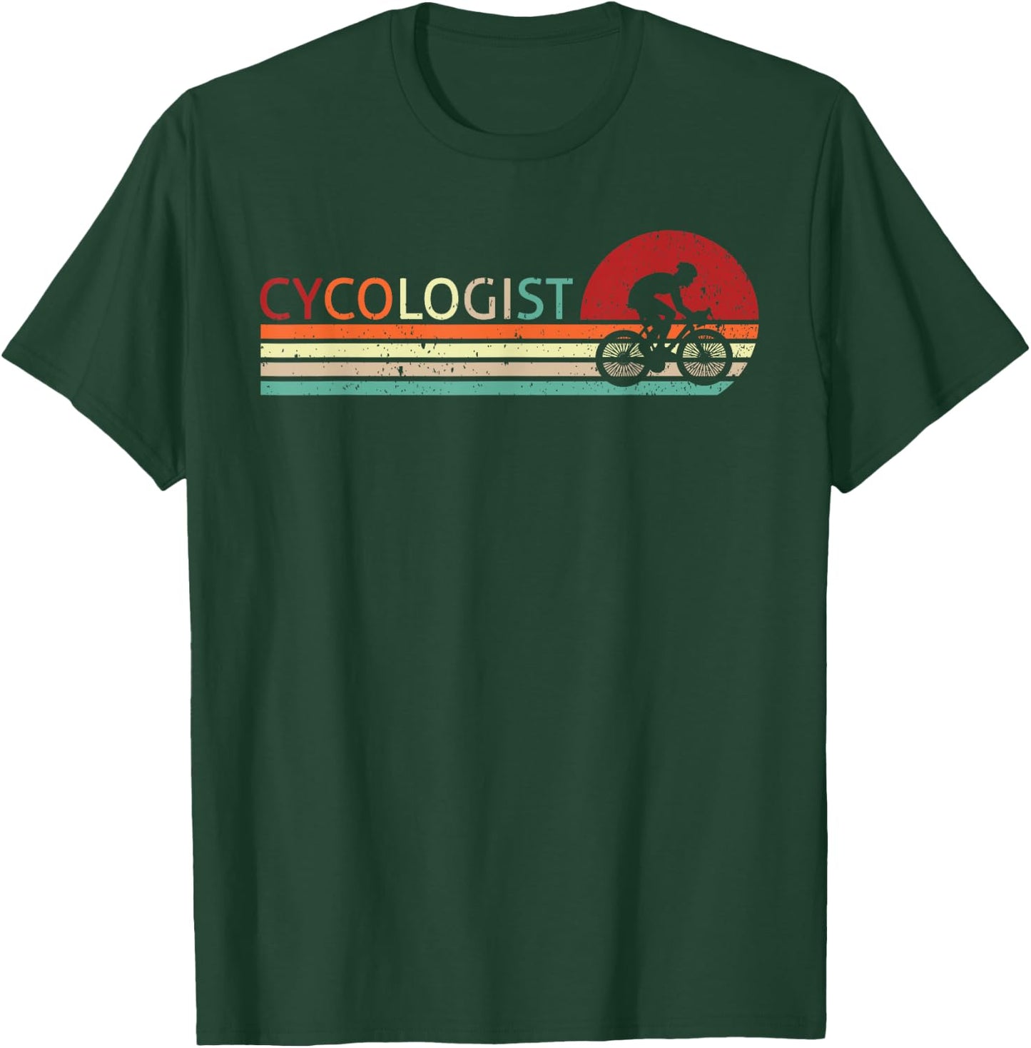 Cycologist Vintage Cycling Bicycle Cyclist Road Men & Women T-Shirt - T-Shirt | Forest
