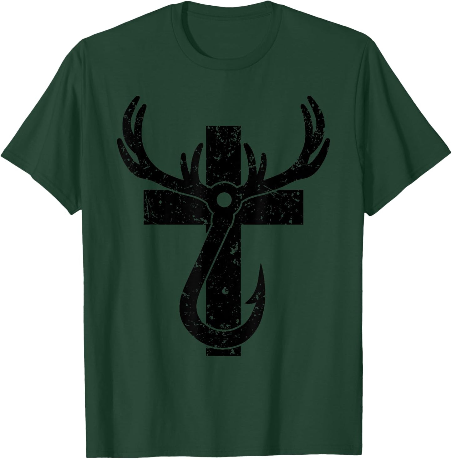 Funny Christian Hunting Fishing Lover Gift T-Shirt - T-Shirt | Forest