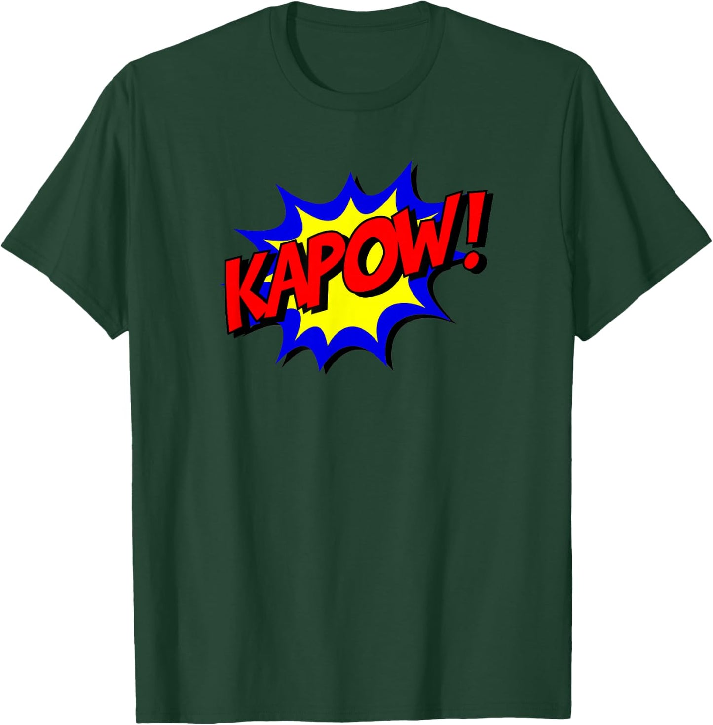 Kapow! Comic Book Nostalgic 1980s Design Shirt T-Shirt - T-Shirt | Forest