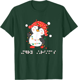 Sim Braille Christmas Clothing Accessories Kids Teacher TVI T-Shirt - T-Shirt | Forest