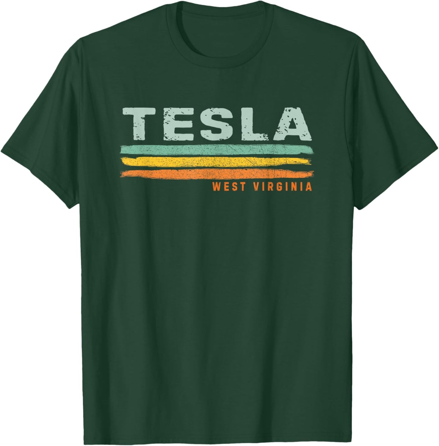 Vintage Stripes Tesla WV T-Shirt - T-Shirt | Forest