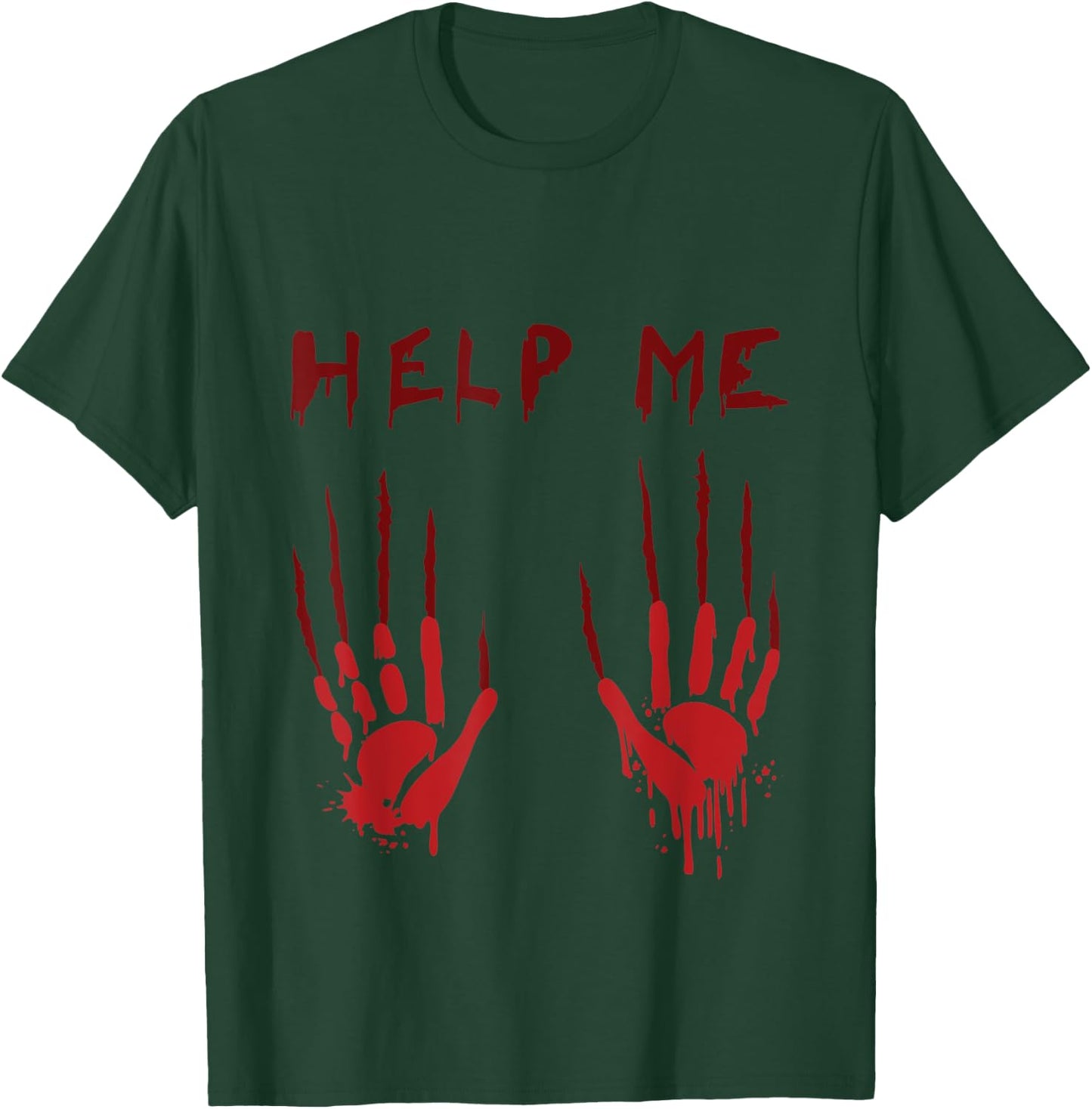 Help Me Halloween Bloody Creepy Horror Movie T-Shirt - T-Shirt | Forest