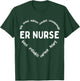 Emergency Room Nurse Essentials ER Tch ER Nurse Badge T-Shirt - T-Shirt | Forest