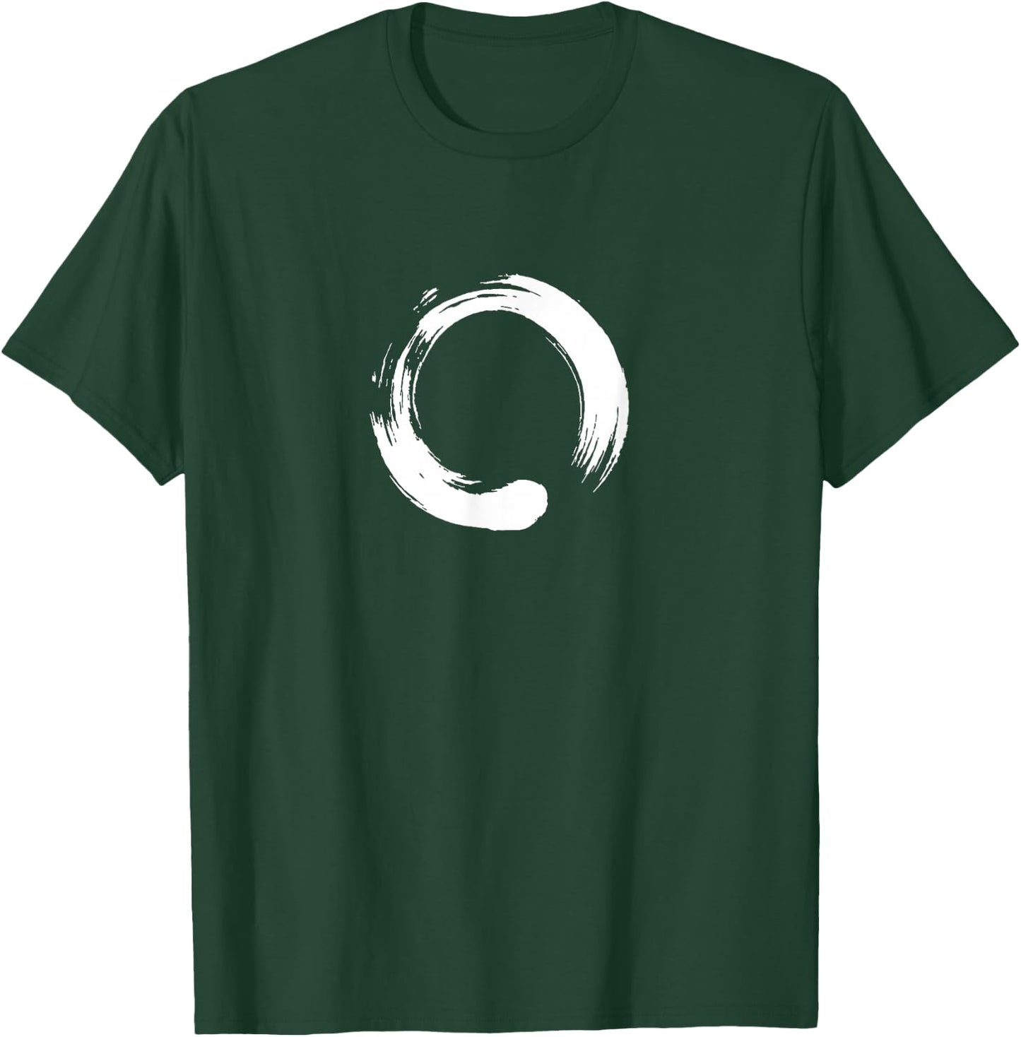 Enso, Zen, Circle, Buddha Meditation Japan Calligraphy Yoga T-Shirt - T-Shirt | Forest