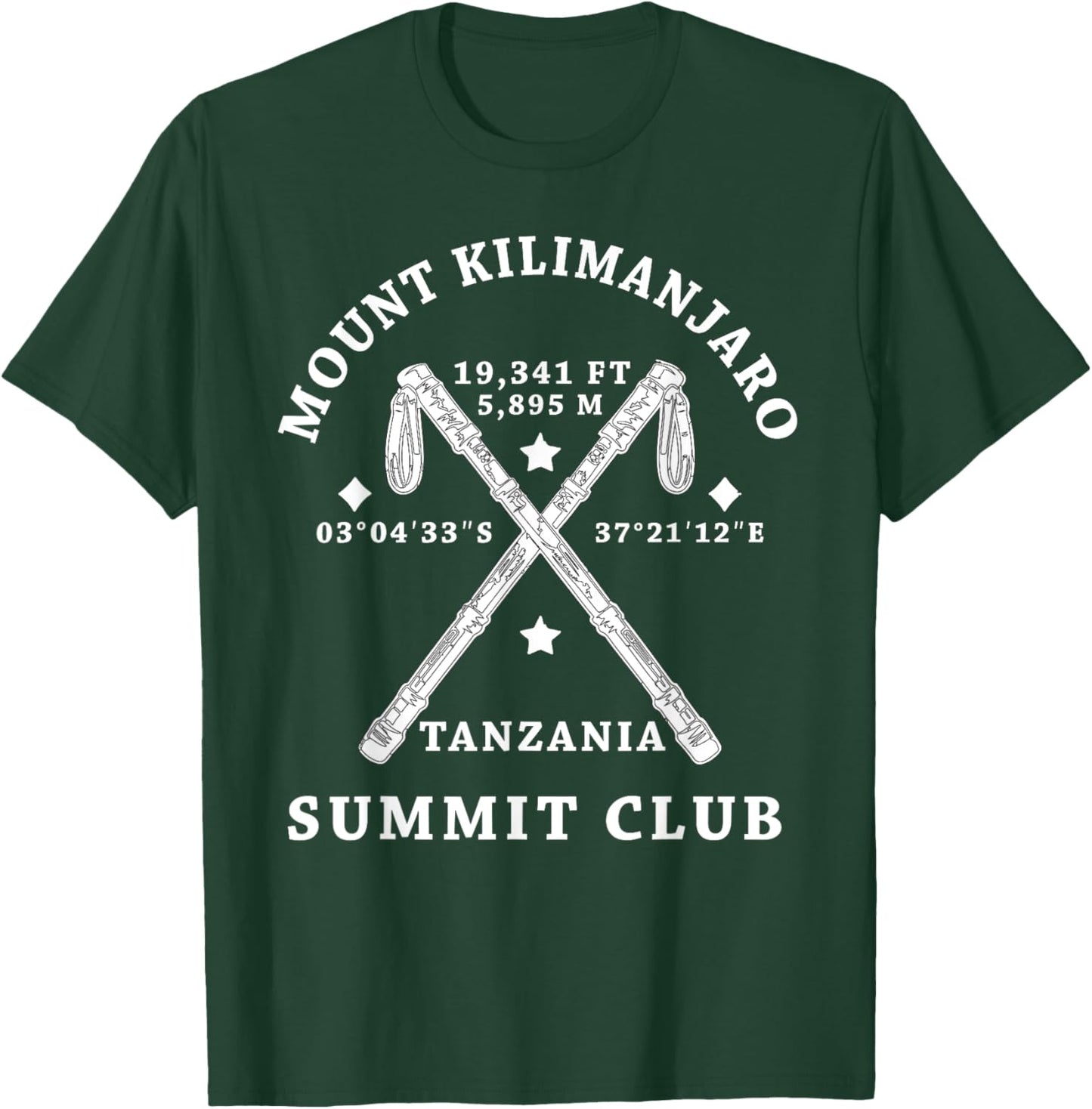 Climbed Mount Kilimanjaro Summit Club Hike Tanzania T-Shirt - T-Shirt | Forest