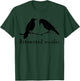 Attempted Murder Two Crows Bird on Branch Funny Literary Pun T-Shirt - T-Shirt | Forest