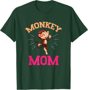 Monkey Mom Mothers Day Best Mama Ever Animal Ape Lover T-Shirt - T-Shirt | Forest