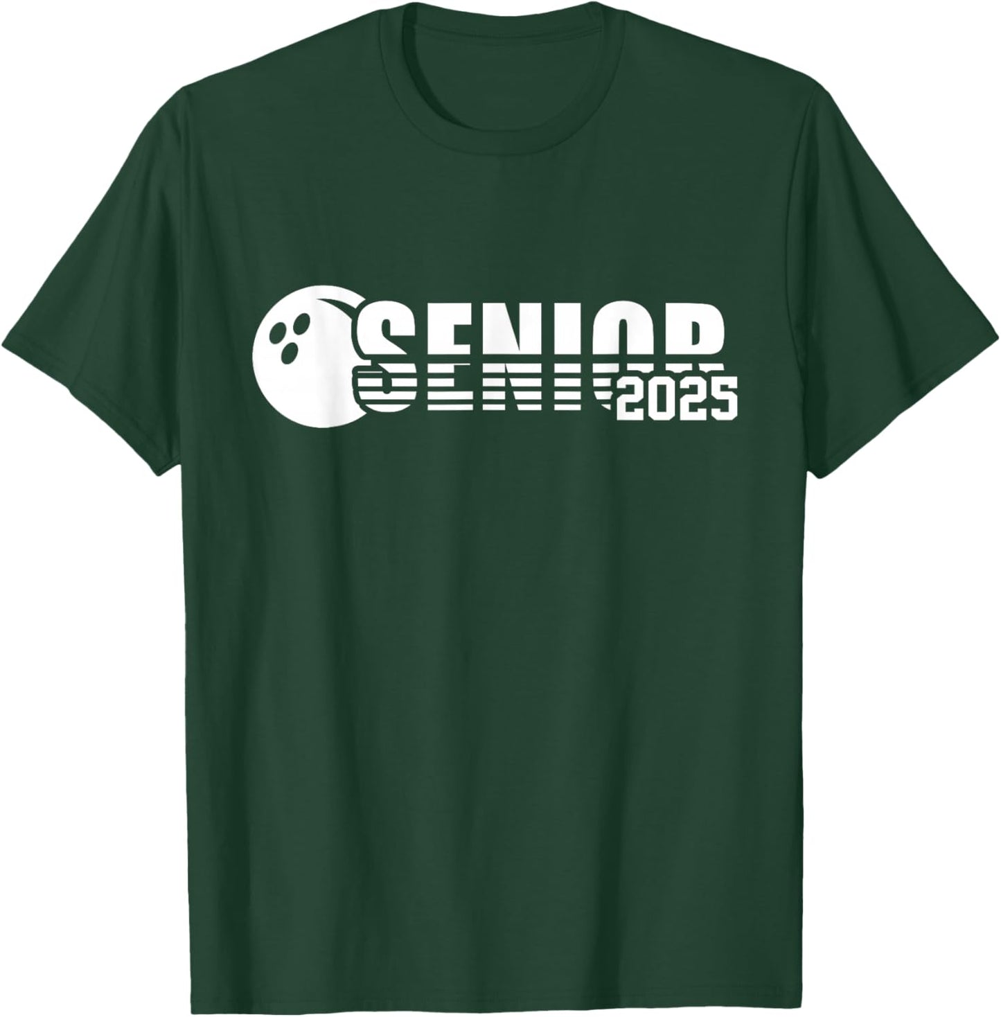 Senior 2025 Bowling Player Class Of 2025 Graduation Seniors T-Shirt - T-Shirt | Forest