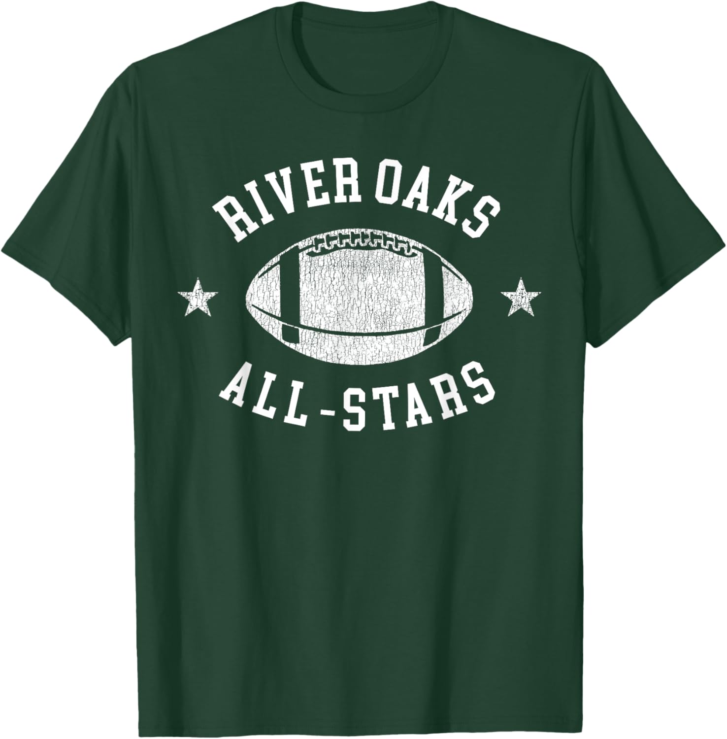 River Oaks Vintage All-Stars Football Retro 80s T-Shirt - T-Shirt | Forest