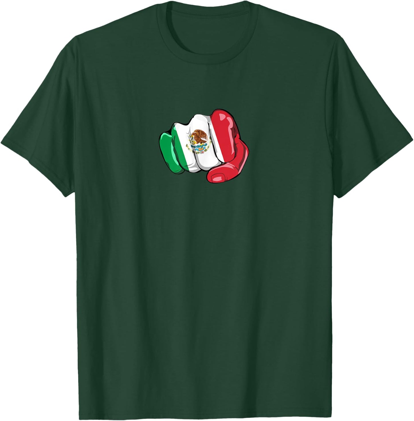 Mexican flag Respect Universal Language Hand Fist Gift T-Shirt - T-Shirt | Forest