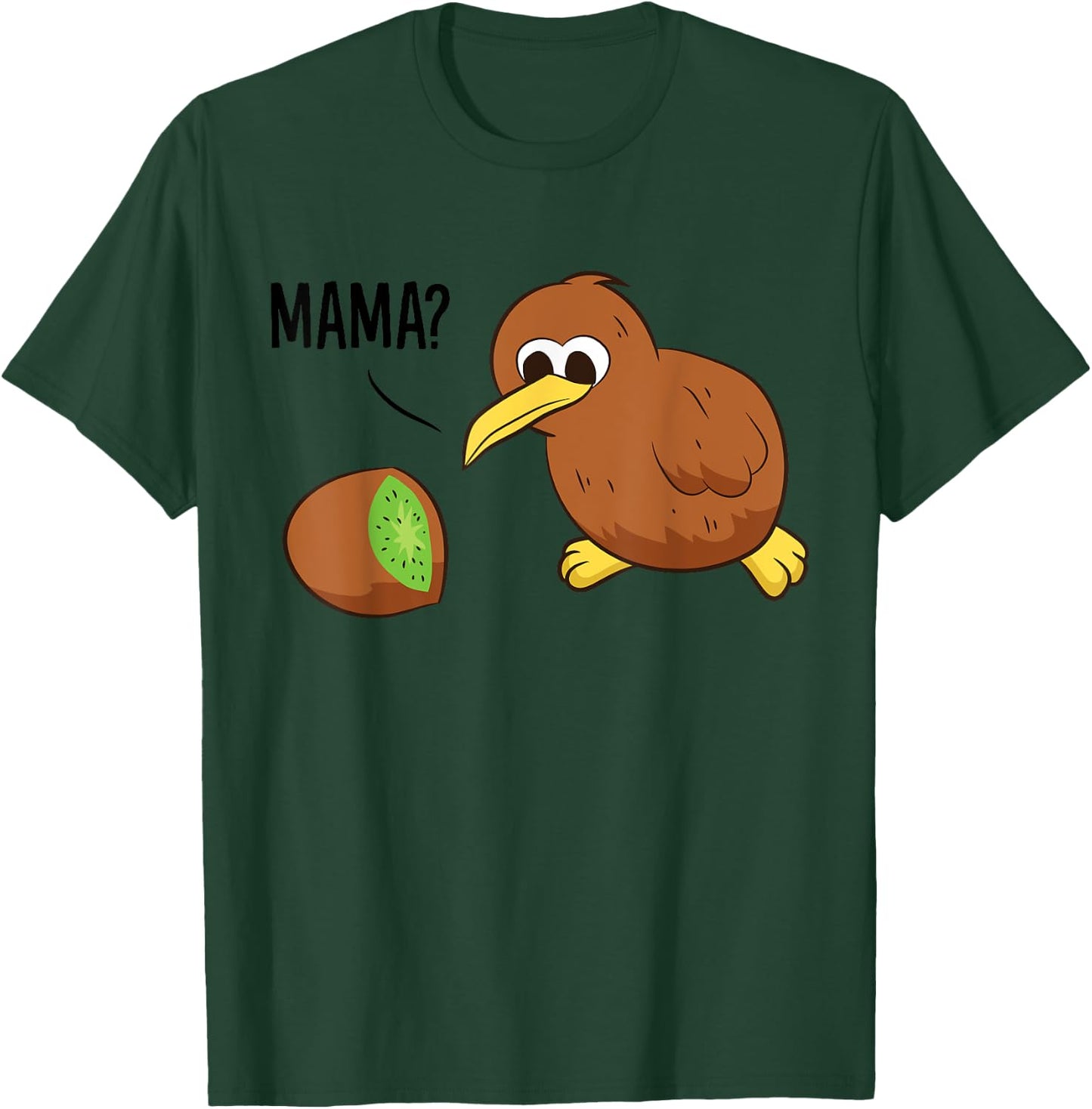 Bird Lover New Zealand Kiwi Fruit Funny Kiwi Mama Birds T-Shirt - T-Shirt | Forest