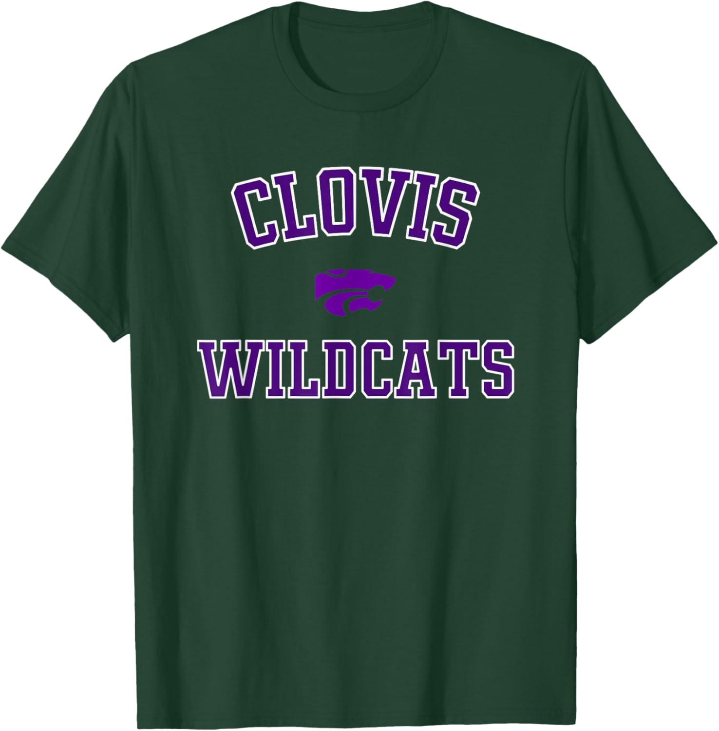 Clovis Wildcats Logo Varsity HS T-Shirt - T-Shirt | Forest