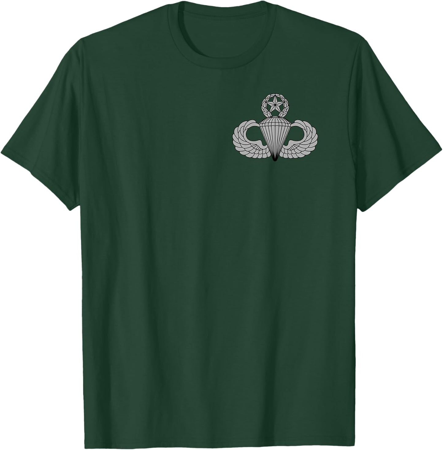 US Army Jumpmaster Badge - Airborne Wings Master Parachutist T-Shirt - T-Shirt | Forest