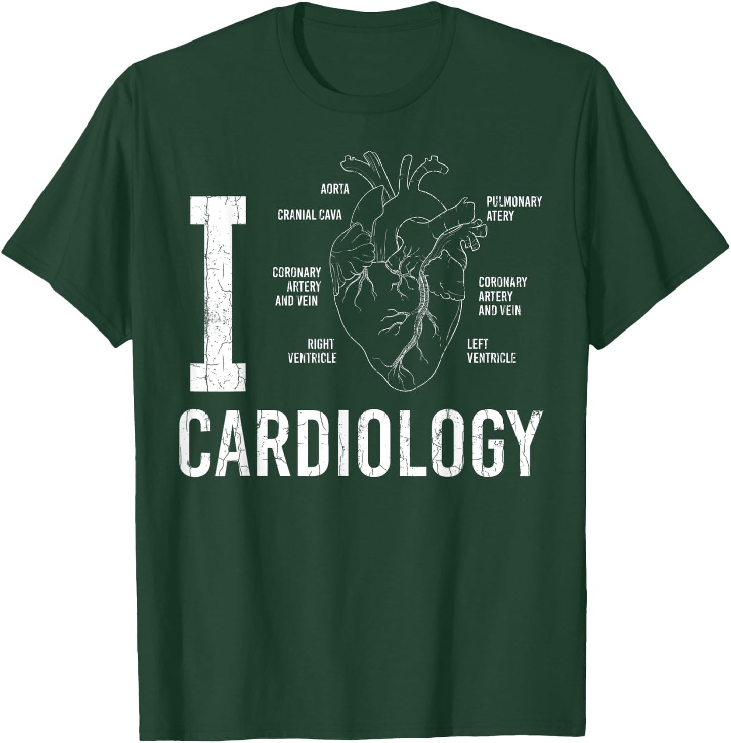 I Heart Funny Cardiologist Cardiology Graphic T-Shirt - T-Shirt | Forest