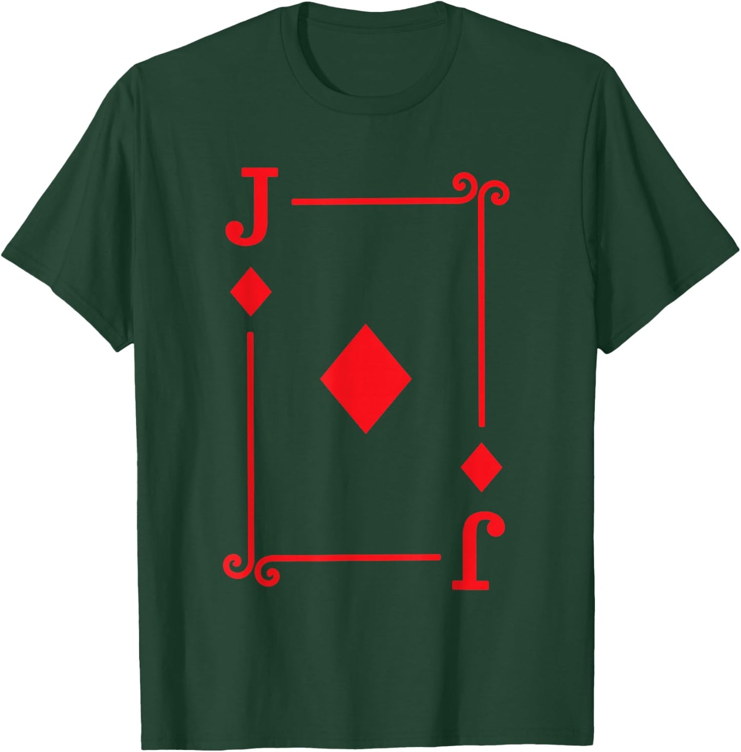Playing Cards Costume - Jack Diamonds Card - Jack Card T-Shirt - T-Shirt | Forest
