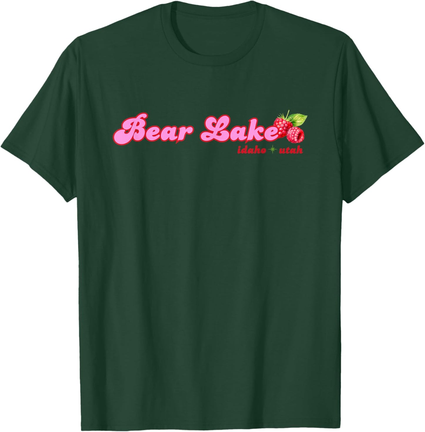 Bear Lake Utah Idaho Raspberries T-Shirt - T-Shirt | Forest