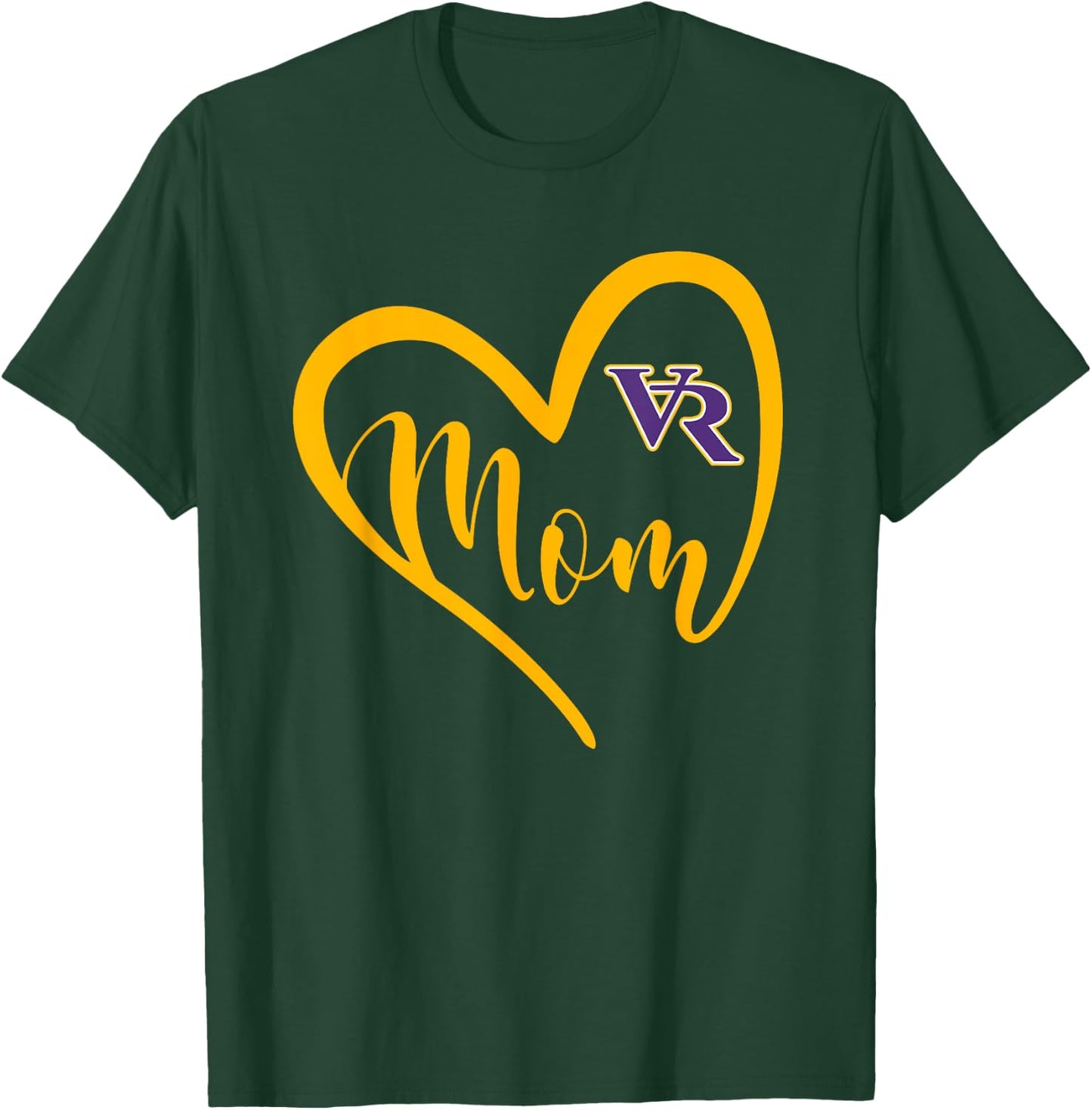 Villa Rica Wildcats Logo Heart Mom HS T-Shirt - T-Shirt | Forest