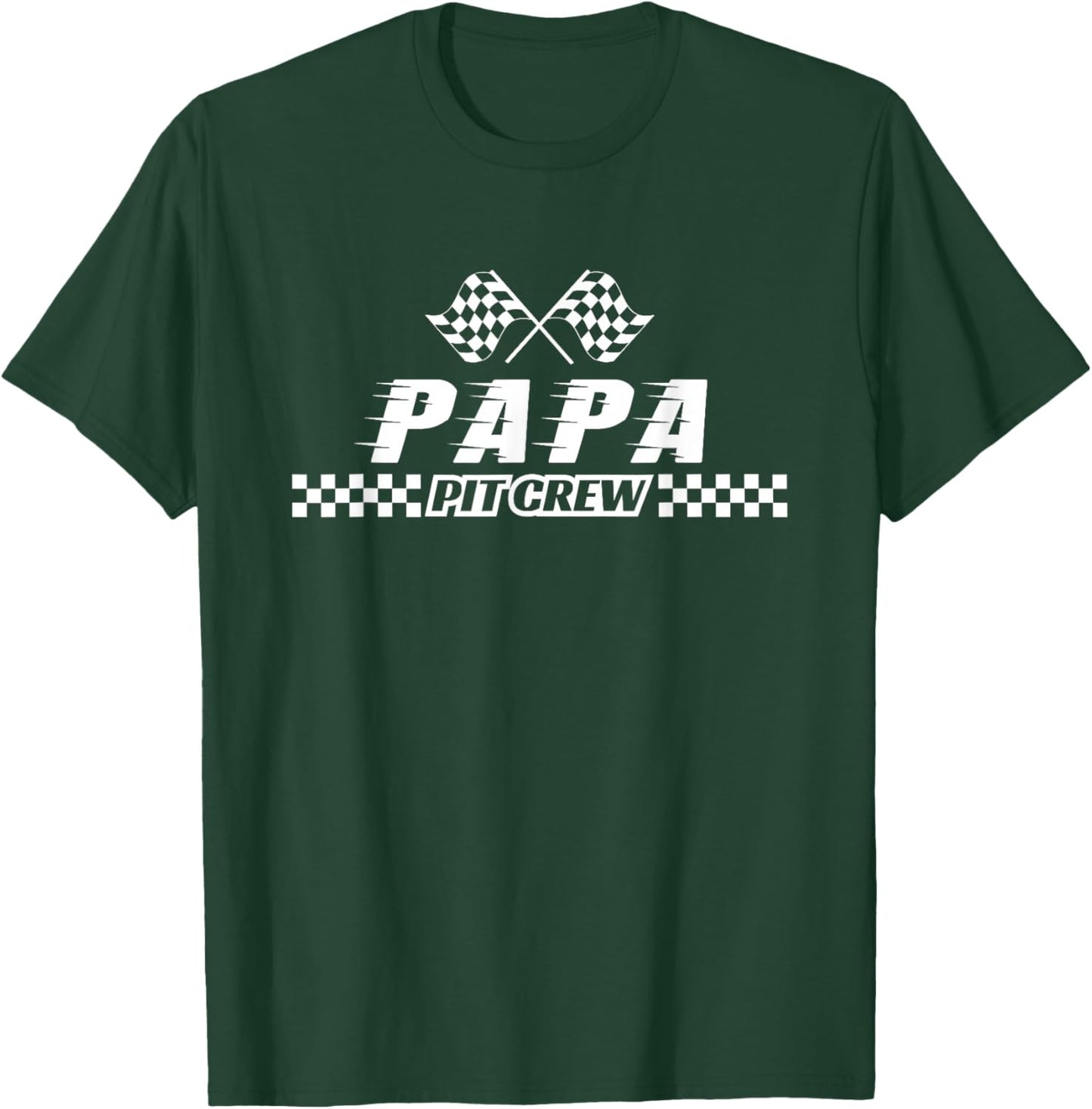 Pit Crew Papa Birthday Costume For Race Car Parties T-Shirt - T-Shirt | Forest