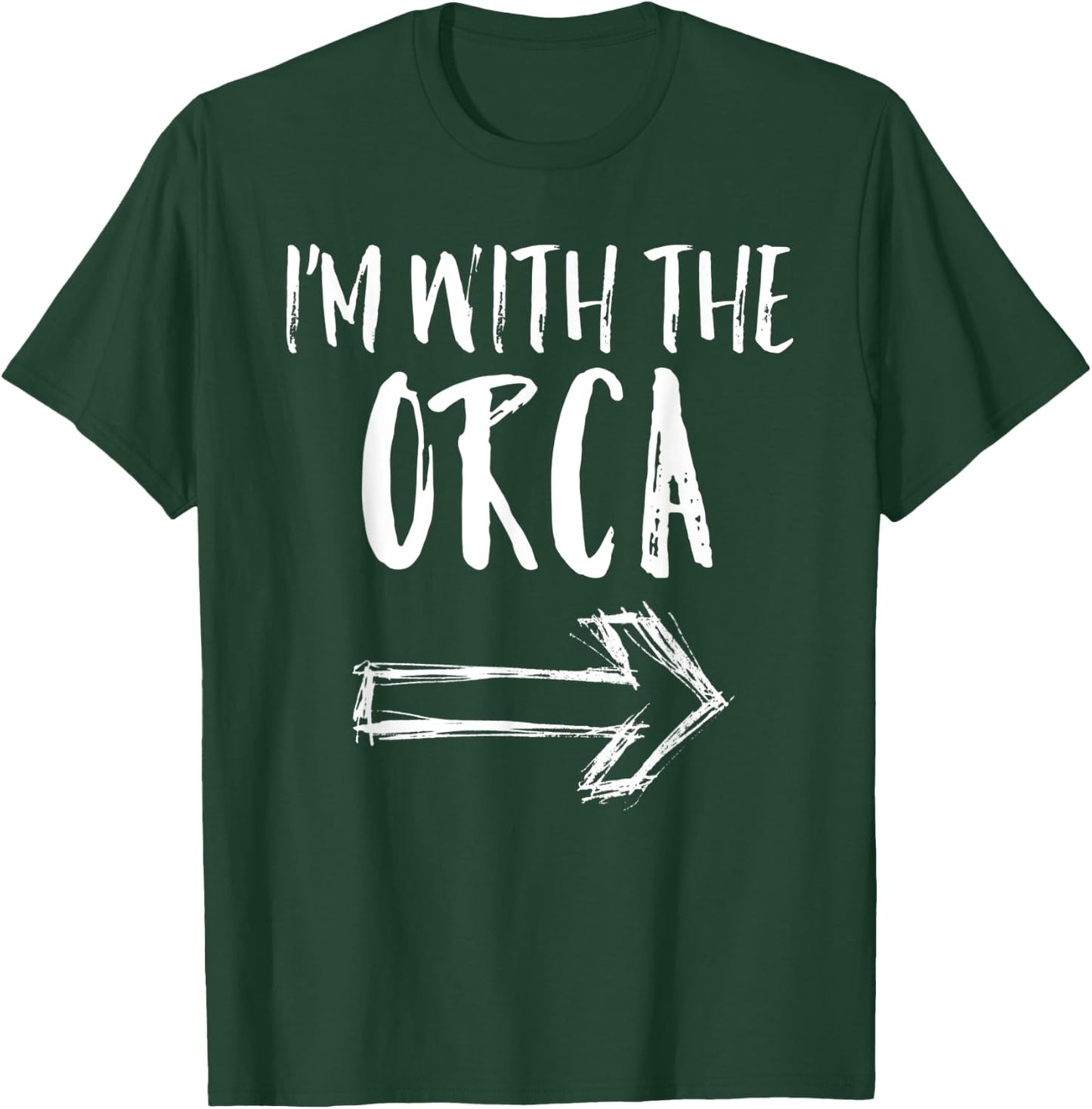Funny I'm With The Orca Costume Halloween Matching Parent T-Shirt - T-Shirt | Forest