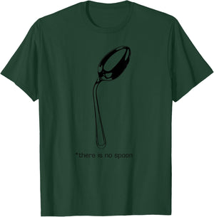 There's No Spoon Matrix Inspired T-Shirt - T-Shirt | Forest