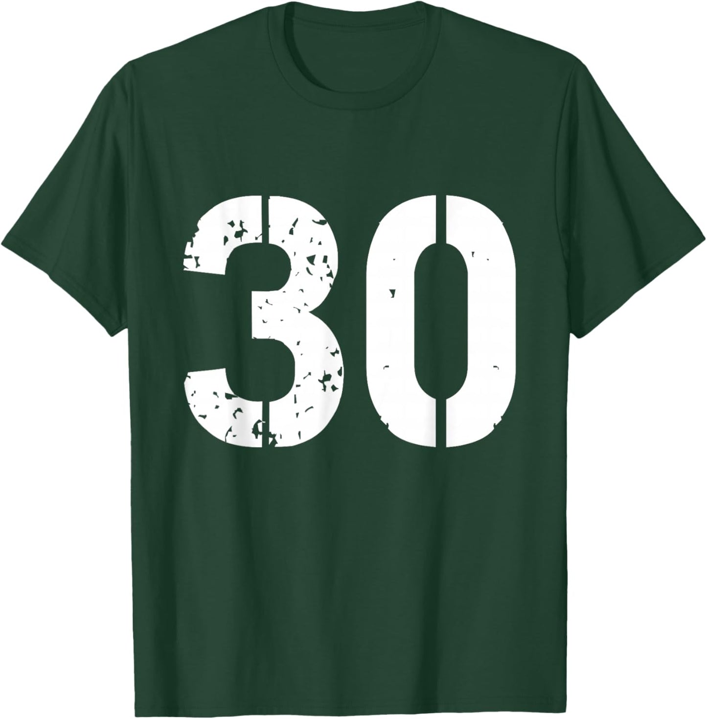 Uniform Numbered Jersey Designs for Sports Fans - -Adults & Kids - Black - Small - Short Sleeve - - Number 30 Varsity Team - 30th Birthday & 30 Years Old T-Shirt - T-Shirt | Forest