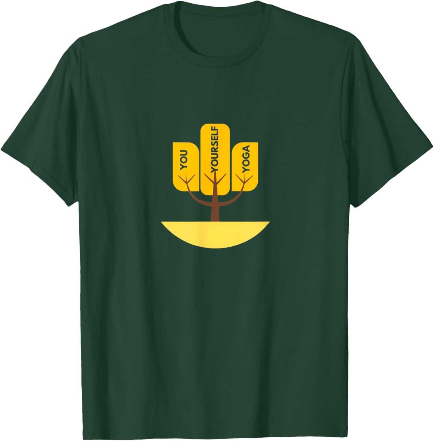You, Yourself, and Yoga Studio Logo T-Shirt - T-Shirt | Forest