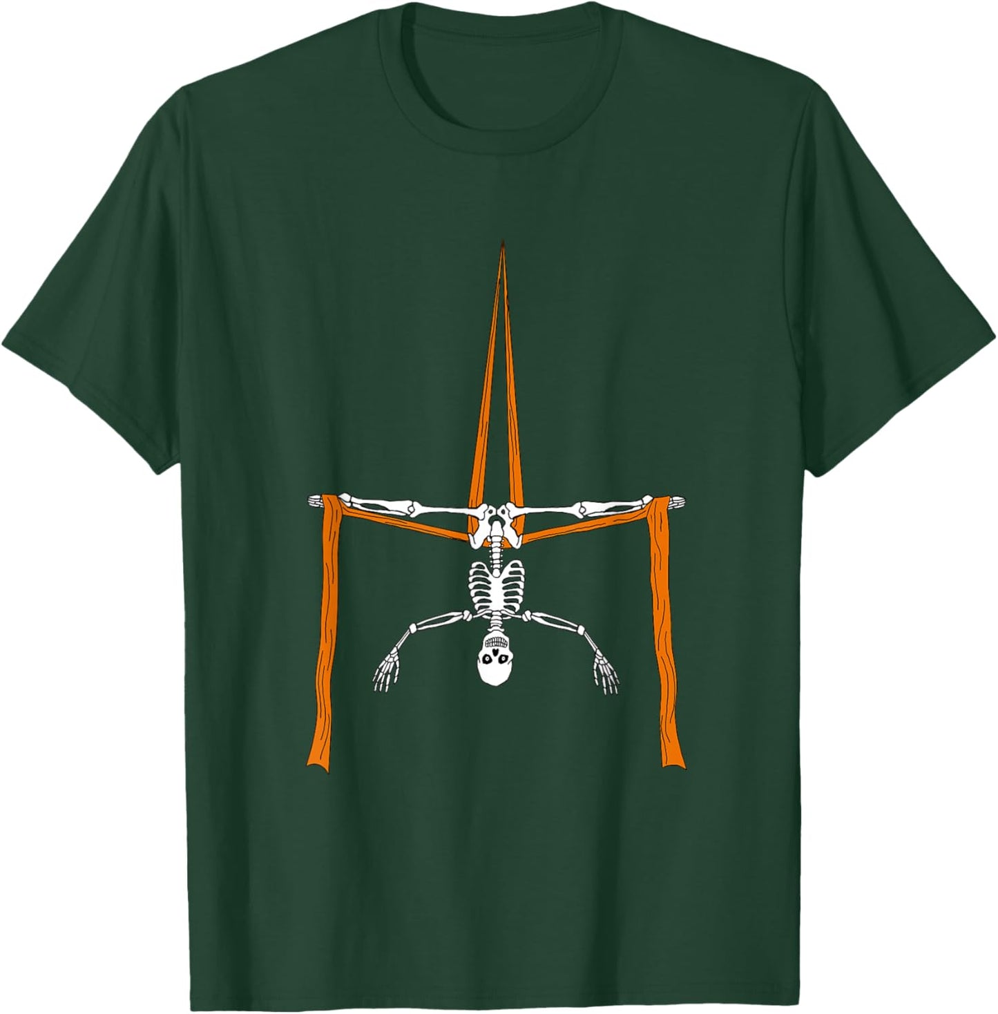 Skeleton Aerialist - Halloween Aerial Silks Circus Artist T-Shirt - T-Shirt | Forest