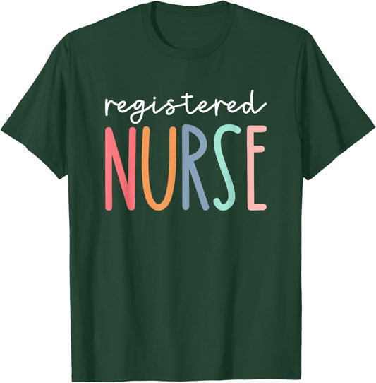 RN Nurse Registered Nurse Nurses ER Nurse ICU Women Cute T-Shirt - T-Shirt | Forest