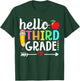 Hello Third Grade Team 3rd Grade Teacher Back to School T-Shirt - T-Shirt | Forest