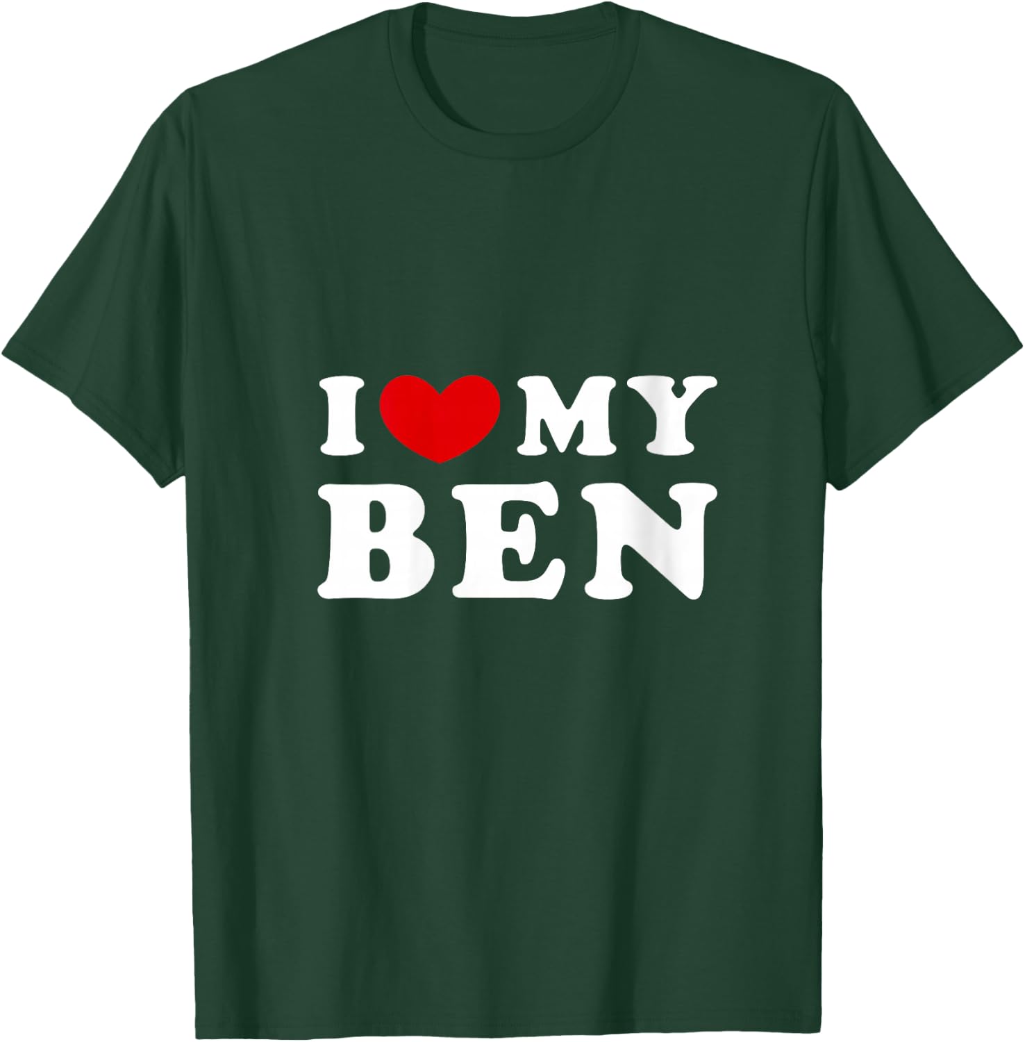 I Love My Ben, I Love My Ben V-Neck T-Shirt - T-Shirt | Forest