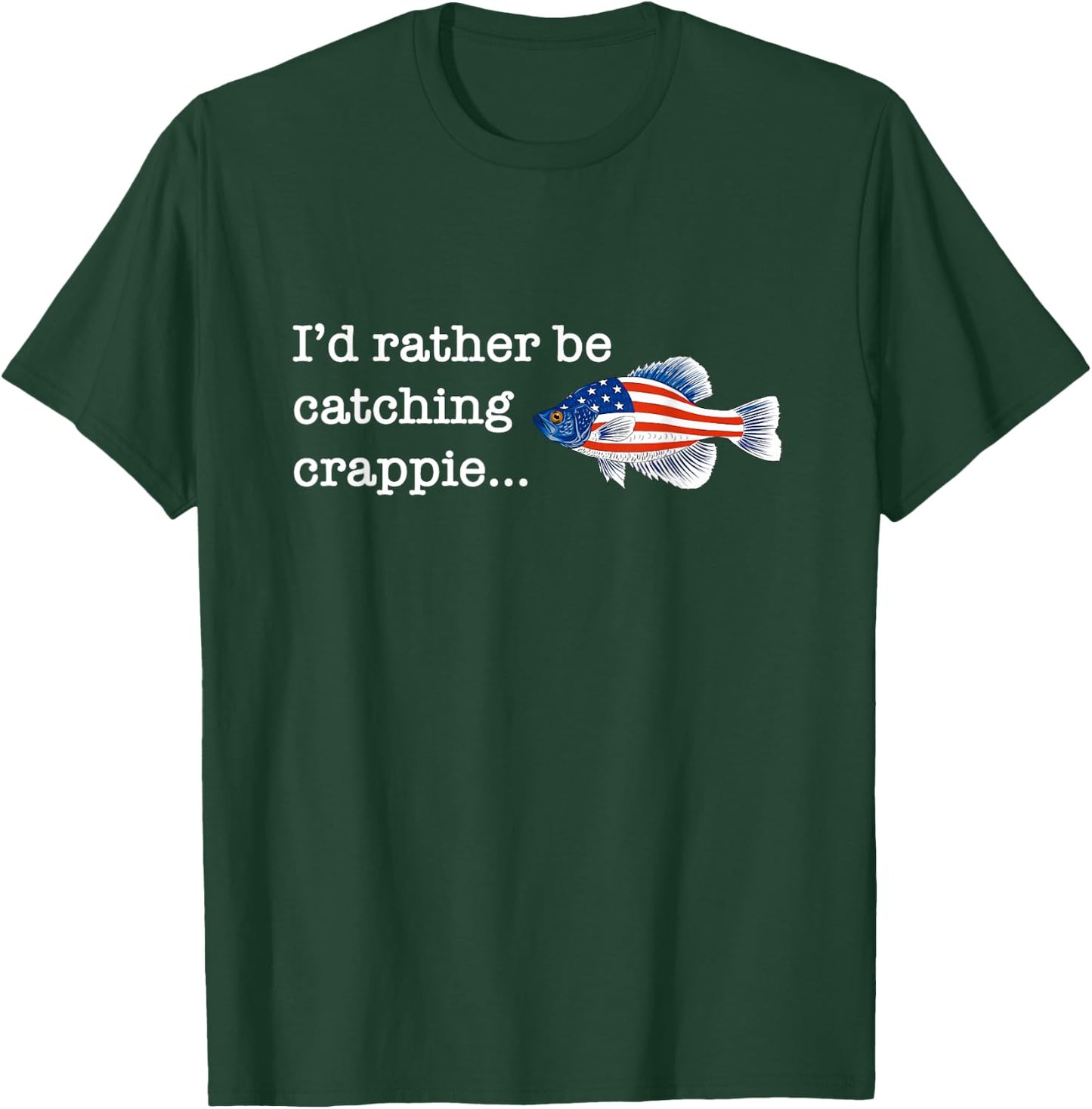 Freshwater Fishing Gift Men Women Kids USA Black Crappie T-Shirt - T-Shirt | Forest
