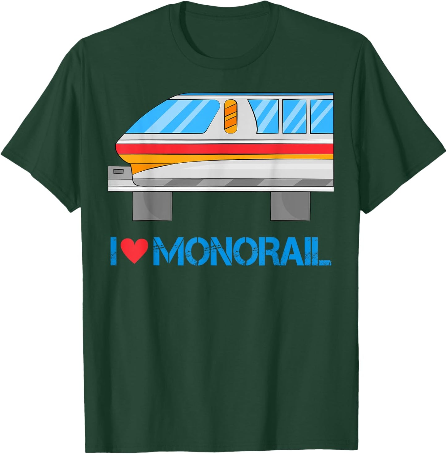 Vehicle Monorail T Shirt. Public Transportation People Mover T-Shirt - T-Shirt | Forest