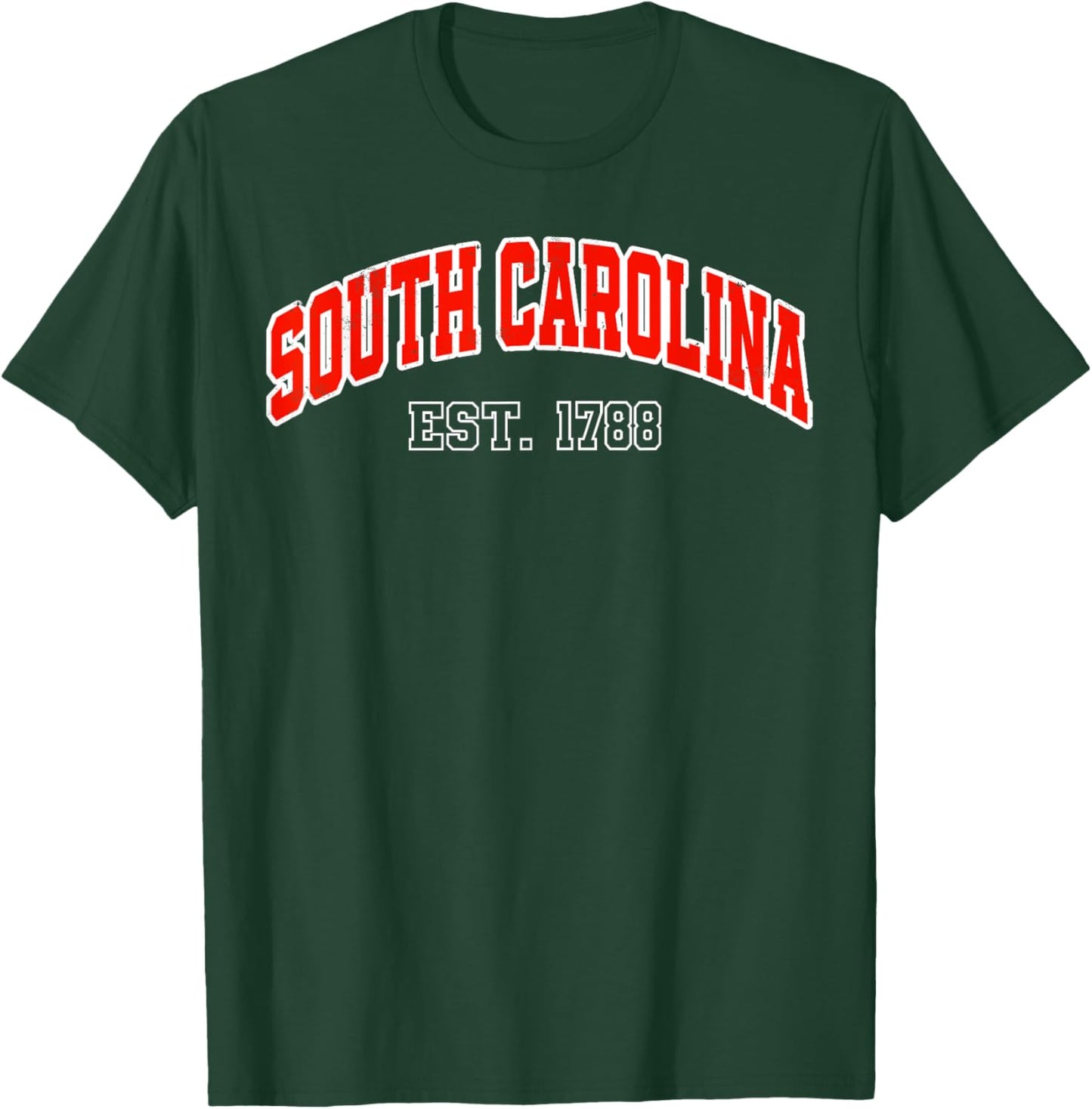 Retro South Carolina State Souvenir SC Vintage Sport Varsity T-Shirt - T-Shirt | Forest