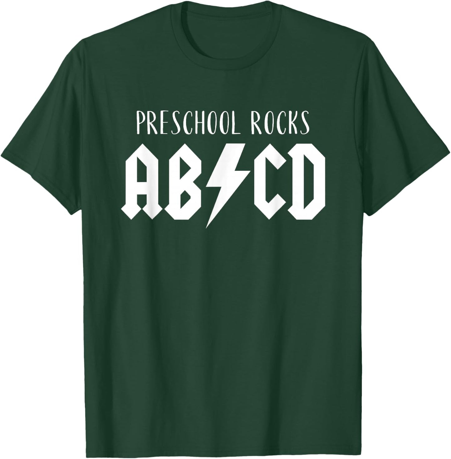 Preschool Rocks Teacher Back to School ABCD Rock First Day T-Shirt - T-Shirt | Forest