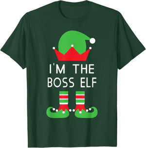 I'm The Boss Elf Funny Christmas T Shirt T-Shirt - T-Shirt | Forest